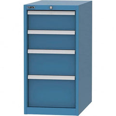 LISTA - 4 Drawer, 45 Compartment Bright Blue Steel Modular Storage Cabinet - Eagle Tool & Supply