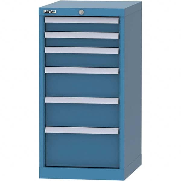 LISTA - 6 Drawer, 216 Compartment Bright Blue Steel Modular Storage Cabinet - Eagle Tool & Supply