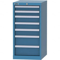 LISTA - 7 Drawer, 216 Compartment Bright Blue Steel Modular Storage Cabinet - Eagle Tool & Supply