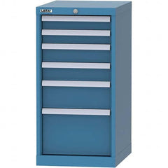 LISTA - 6 Drawer, 216 Compartment Bright Blue Steel Modular Storage Cabinet - Eagle Tool & Supply