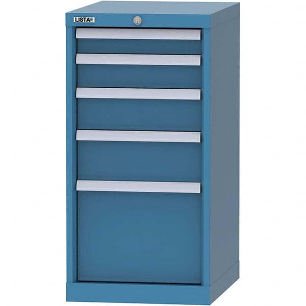LISTA - 5 Drawer, 216 Compartment Bright Blue Steel Modular Storage Cabinet - Eagle Tool & Supply