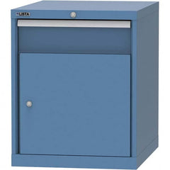 LISTA - 1 Drawer, 99 Compartment Bright Blue Steel Modular Storage Cabinet - Eagle Tool & Supply