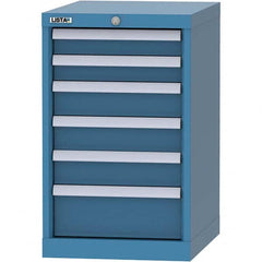 LISTA - 6 Drawer, 216 Compartment Bright Blue Steel Modular Storage Cabinet - Eagle Tool & Supply
