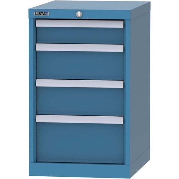 LISTA - 4 Drawer, 216 Compartment Bright Blue Steel Modular Storage Cabinet - Eagle Tool & Supply