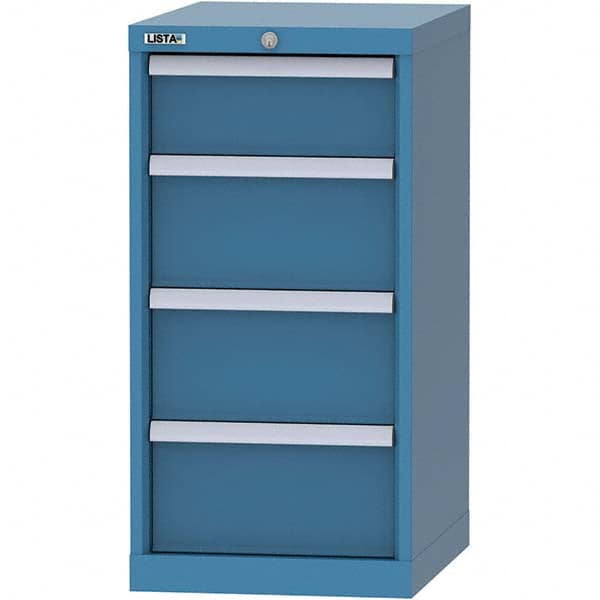 LISTA - 4 Drawer, 216 Compartment Bright Blue Steel Modular Storage Cabinet - Eagle Tool & Supply