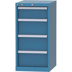 LISTA - 4 Drawer, 216 Compartment Bright Blue Steel Modular Storage Cabinet - Eagle Tool & Supply