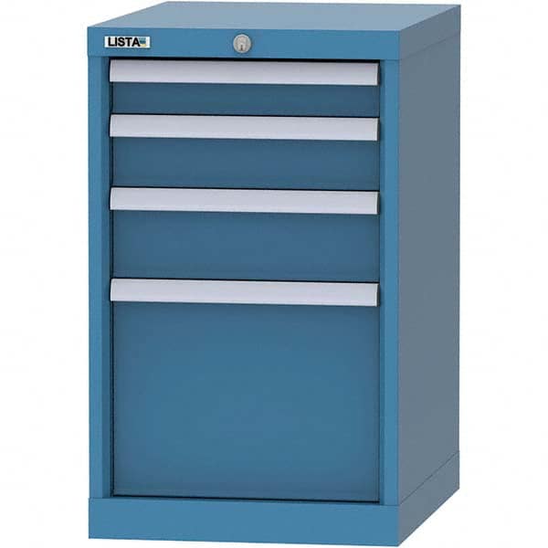 LISTA - 4 Drawer, 216 Compartment Bright Blue Steel Modular Storage Cabinet - Eagle Tool & Supply