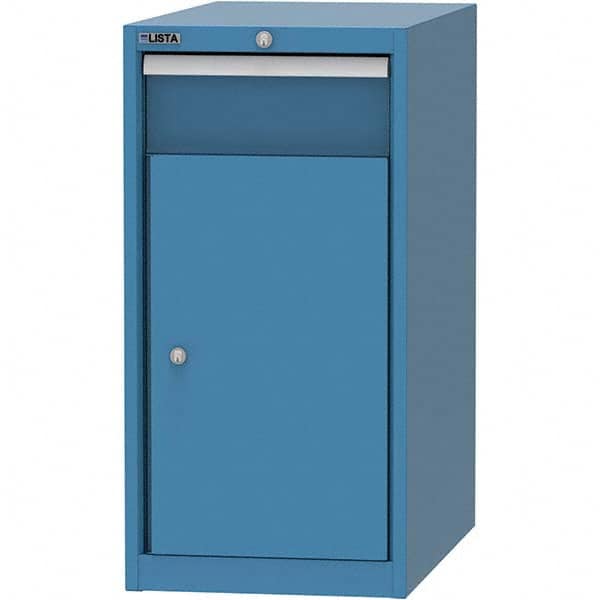 LISTA - 1 Drawer, 45 Compartment Bright Blue Steel Modular Storage Cabinet - Eagle Tool & Supply