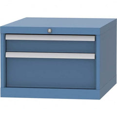LISTA - 2 Drawer, 99 Compartment Bright Blue Steel Modular Storage Cabinet - Eagle Tool & Supply