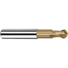 Fraisa - 10mm Diam, 11mm LOC, 2 Flute Solid Carbide Ball End Mill - Eagle Tool & Supply