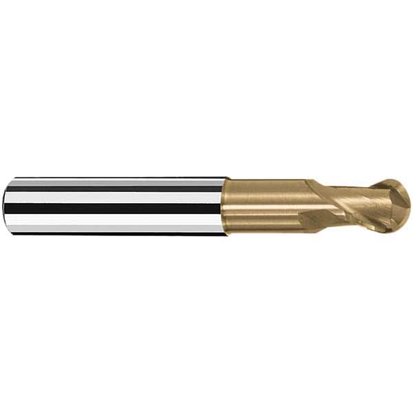 Fraisa - 2mm Diam, 3mm LOC, 2 Flute Solid Carbide Ball End Mill - Eagle Tool & Supply