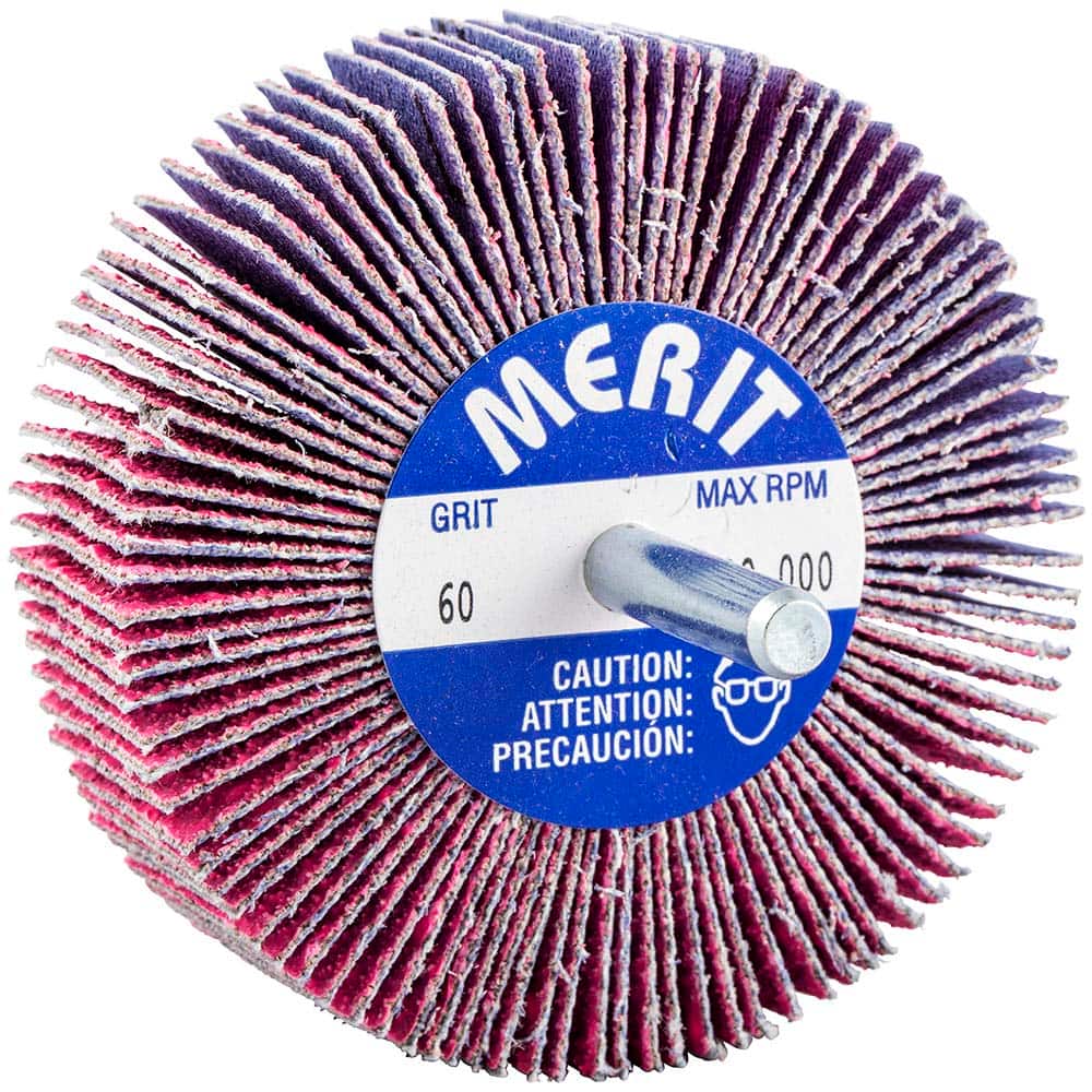 Merit Abrasives - Mounted Flap Wheels Abrasive Type: Coated Outside Diameter (Inch): 3 - Eagle Tool & Supply