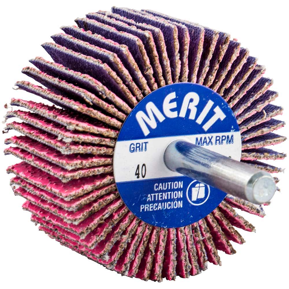 Merit Abrasives - Mounted Flap Wheels Abrasive Type: Coated Outside Diameter (Inch): 2 - Eagle Tool & Supply