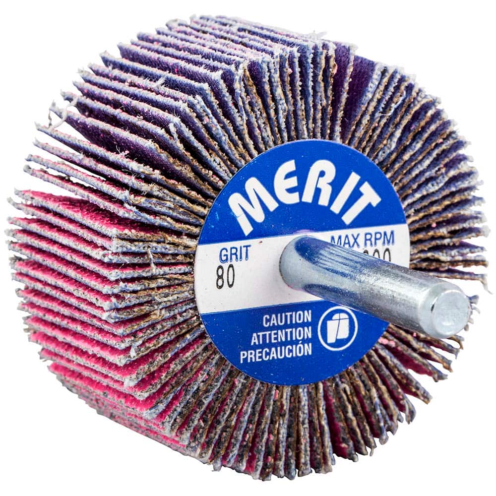 Merit Abrasives - Mounted Flap Wheels Abrasive Type: Coated Outside Diameter (Inch): 2 - Eagle Tool & Supply