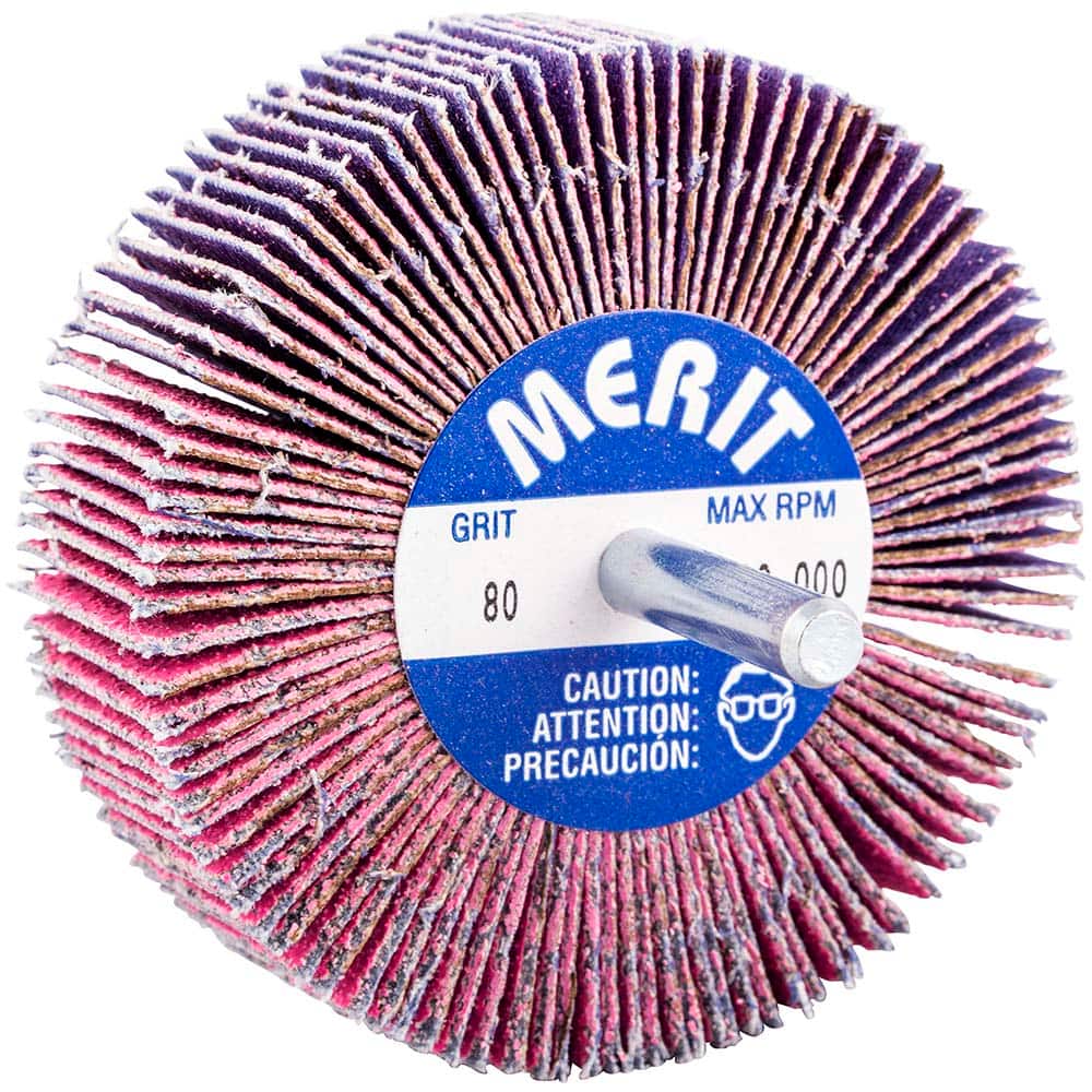 Merit Abrasives - Mounted Flap Wheels Abrasive Type: Coated Outside Diameter (Inch): 3 - Eagle Tool & Supply