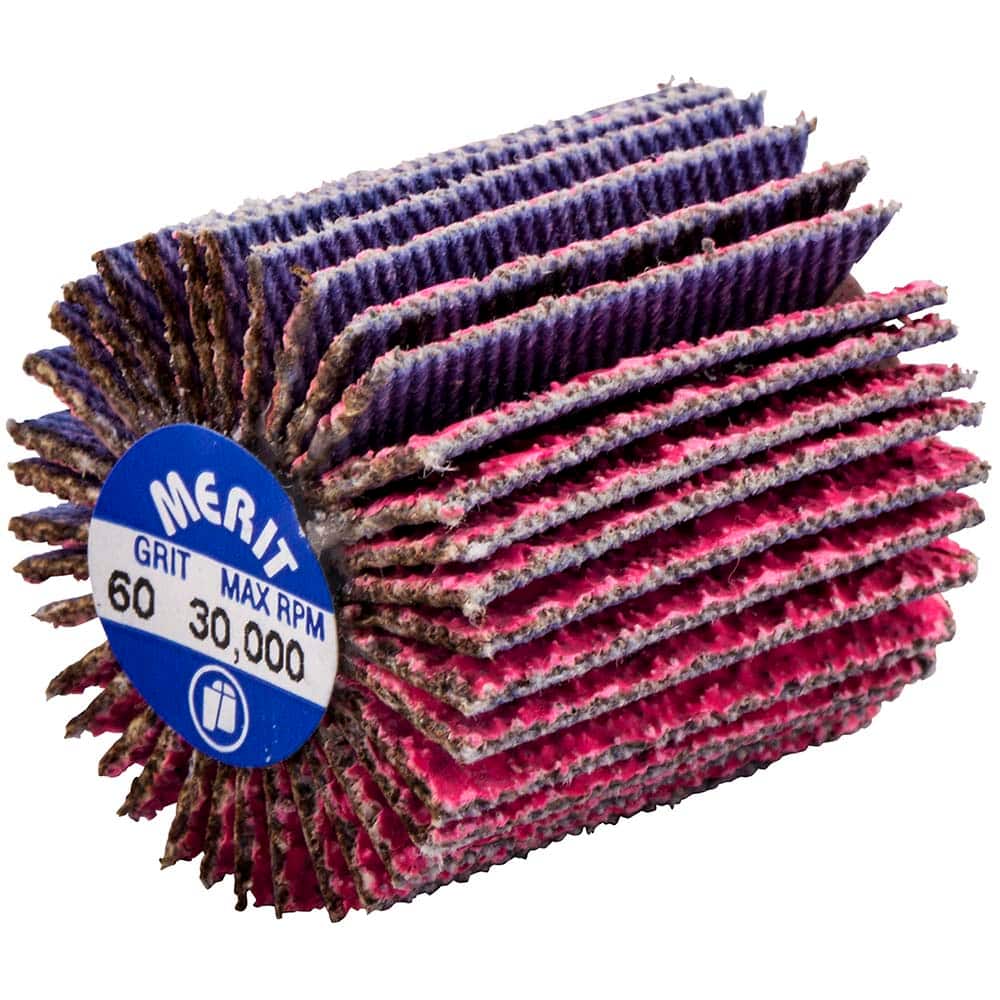 Merit Abrasives - 1 x 1" 60 Grit Ceramic Alumina Unmounted Flap Wheel - Eagle Tool & Supply