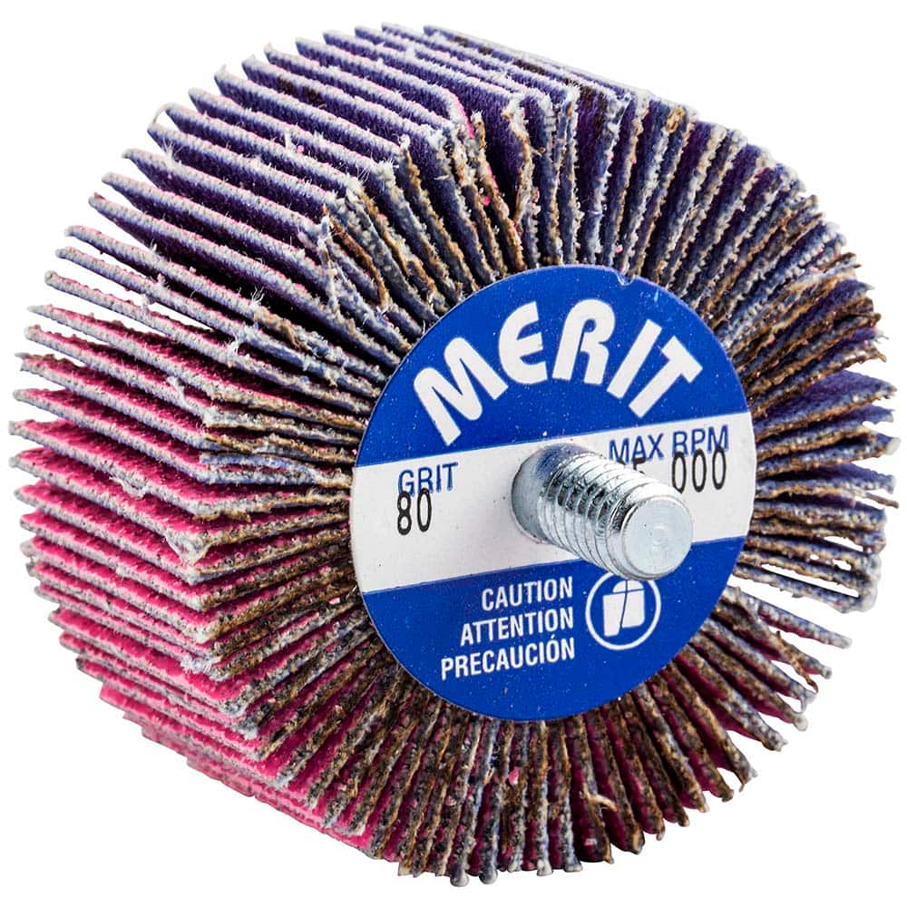 Merit Abrasives - 2 x 1" 80 Grit Ceramic Alumina Unmounted Flap Wheel - Eagle Tool & Supply