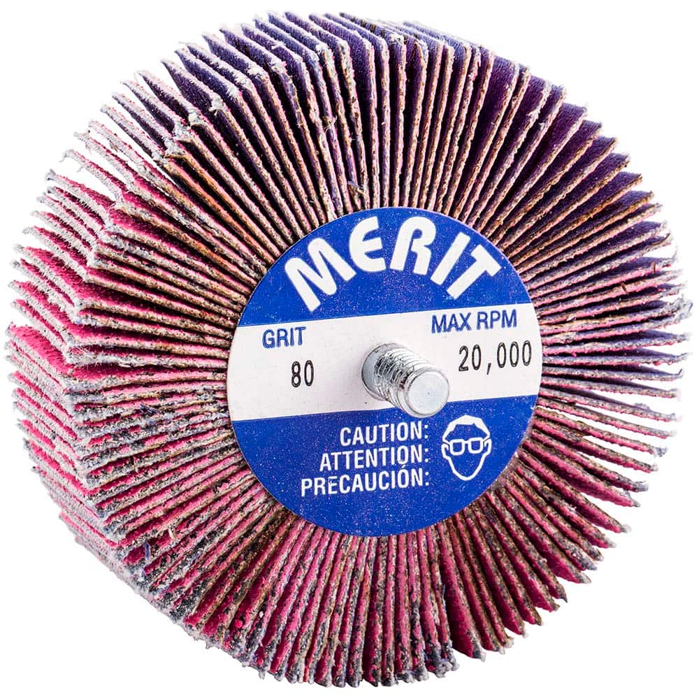 Merit Abrasives - 3 x 1" 80 Grit Ceramic Alumina Unmounted Flap Wheel - Eagle Tool & Supply