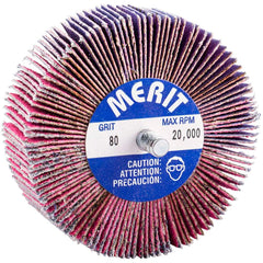 Merit Abrasives - 3 x 1" 80 Grit Ceramic Alumina Unmounted Flap Wheel - Eagle Tool & Supply