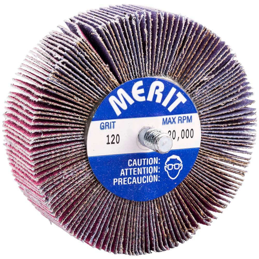 Merit Abrasives - 3 x 1" 120 Grit Ceramic Alumina Unmounted Flap Wheel - Eagle Tool & Supply
