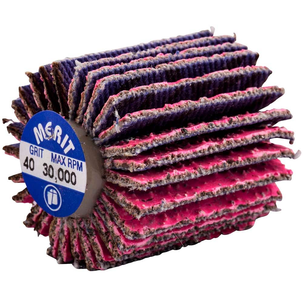 Merit Abrasives - 1 x 1" 40 Grit Ceramic Alumina Unmounted Flap Wheel - Eagle Tool & Supply