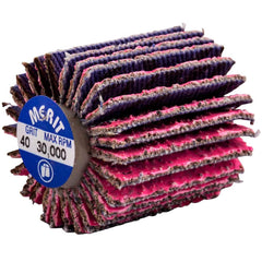 Merit Abrasives - 1 x 1" 40 Grit Ceramic Alumina Unmounted Flap Wheel - Eagle Tool & Supply