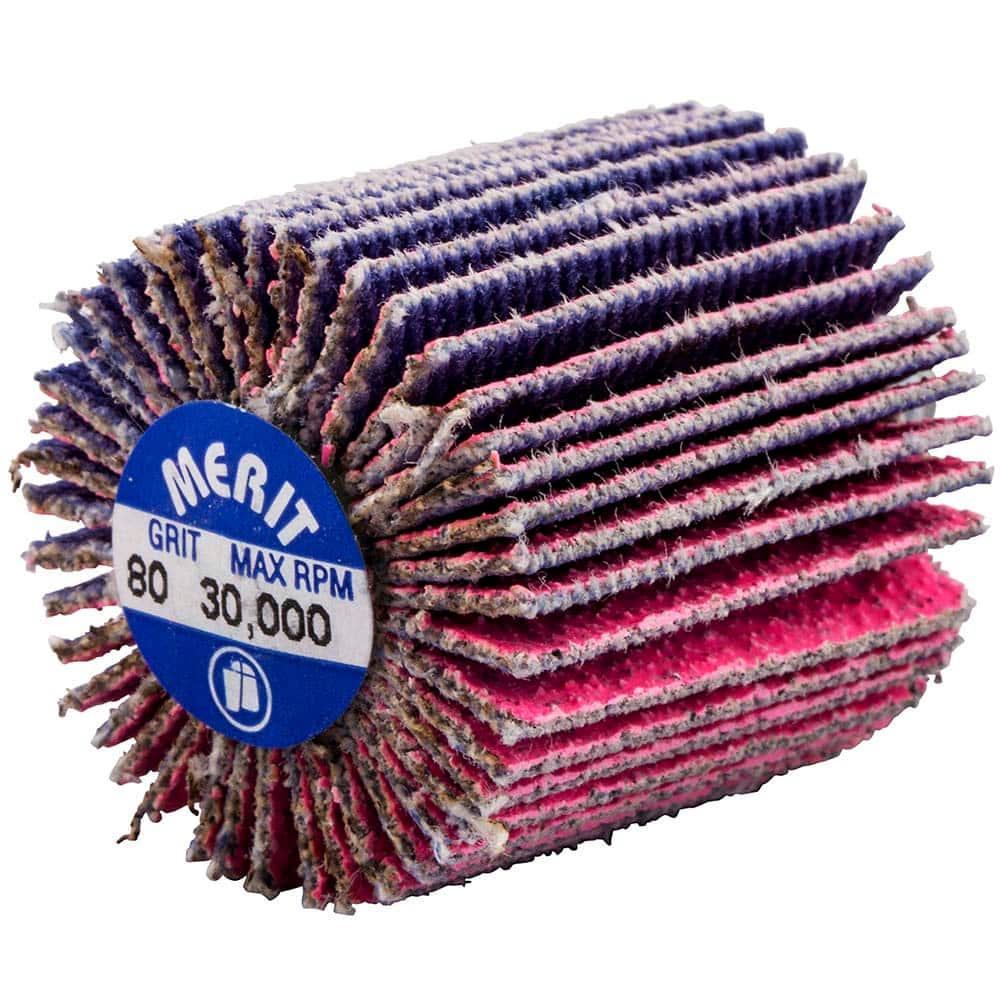 Merit Abrasives - 1 x 1" 80 Grit Ceramic Alumina Unmounted Flap Wheel - Eagle Tool & Supply