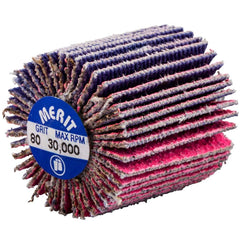 Merit Abrasives - 1 x 1" 80 Grit Ceramic Alumina Unmounted Flap Wheel - Eagle Tool & Supply