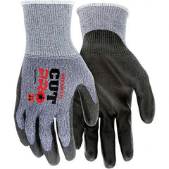 MCR Safety - Size M, ANSI Cut Lvl A4, Puncture Lvl 3, Polyurethane Coated Cut & Puncture Resistant Gloves - Eagle Tool & Supply