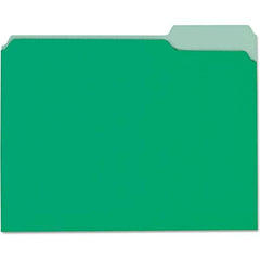 UNIVERSAL - File Folders, Expansion Folders & Hanging Files Folder/File Type: File Folders with Top Tab Color: Green - Eagle Tool & Supply