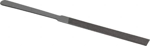 Nicholson - 5-1/4" Long, Flat American-Pattern File - Double Cut, 0.44" Overall Thickness, Handle - Eagle Tool & Supply