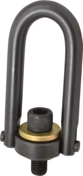 Jergens - 5,000 Lb Load Capacity Safety Engineered Center Pull Hoist Ring - 100 Ft/Lb Torque, 3/4 - 10 Thread, Alloy Steel - Eagle Tool & Supply