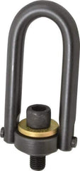 Jergens - 5,000 Lb Load Capacity Safety Engineered Center Pull Hoist Ring - 100 Ft/Lb Torque, 3/4 - 10 Thread, Alloy Steel - Eagle Tool & Supply