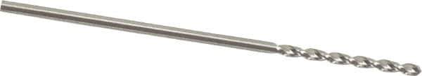 Guhring - 1mm 130° High Speed Steel Jobber Drill - Bright Finish, Right Hand Cut, Parabolic Flute, Straight Shank, 1-11/32" OAL, Standard Point - Eagle Tool & Supply