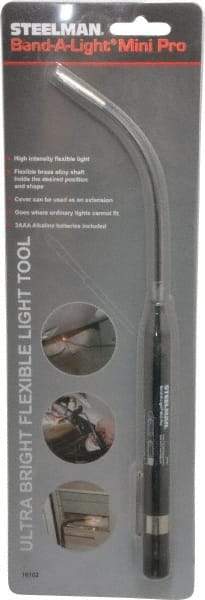Steelman - Krypton Bulb, Mini Flashlight - Black Plastic Body, 2 AAA Batteries Included - Eagle Tool & Supply