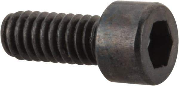 Made in USA - #1-72 UNF Hex Socket Drive, Socket Cap Screw - Alloy Steel, Black Oxide Finish, Fully Threaded, 3/16" Length Under Head - Eagle Tool & Supply