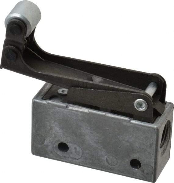 Mead - 3 Way Pilot Air Valve - 1/8" NPT Inlet, 1 Way, Roller Leaf - Eagle Tool & Supply