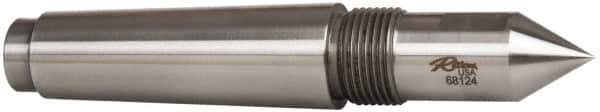 Riten - 1" Head Diam, Steel Long Point Solid Dead Center - 4MT Morse Taper, 1" Point Diam, 2-1/4" Point Length - Eagle Tool & Supply