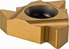 Seco - 27ER External Right Hand 4 UN Laydown Threading Insert - Grade CP500, TiAlN/TiN Coated Carbide, 15.88mm Inscribed Circle - Eagle Tool & Supply