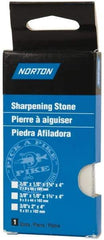 Norton - 4" Long x 2" Wide x 3/8" Thick, Novaculite Sharpening Stone - Rectangle, Ultra Fine Grade - Eagle Tool & Supply