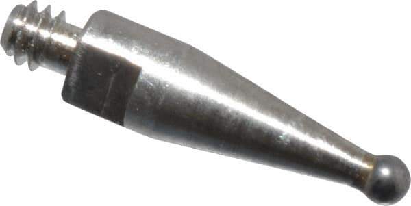 Mitutoyo - 1mm Ball Diam, Steel, Ball Test Indicator Contact Point - 8.5mm Contact Point Length, Use with Mitutoyo 513 Series Dial Test Indicators - Eagle Tool & Supply