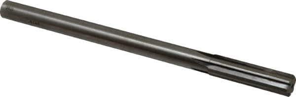 Made in USA - 0.614" Carbide-Tipped 6 Flute Chucking Reamer - Straight Flute, 9/16" Straight Shank, 2-1/4" Flute Length, 9" OAL - Eagle Tool & Supply