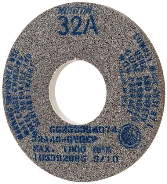 Norton - 14" Diam x 5" Hole x 1" Thick, G Hardness, 46 Grit Surface Grinding Wheel - Aluminum Oxide, Type 1, Coarse Grade, 1,800 Max RPM, Vitrified Bond, No Recess - Eagle Tool & Supply