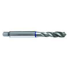 ‎M4 × 0.7 3FL 6H PM Cobalt Spiral Flute Semi-Bott Blue Ring Tap-Bright-40 Degree Helix - Eagle Tool & Supply