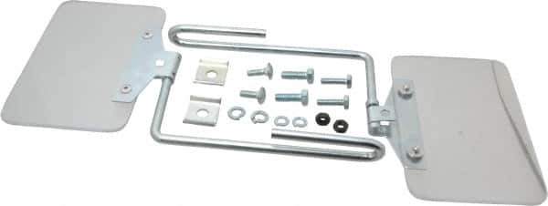 Baldor - Polycarbonate Flat Unlighted Eye Shield - 4" Wide x 6" Long x 1/8" Thick, Direct Mount Base - Eagle Tool & Supply