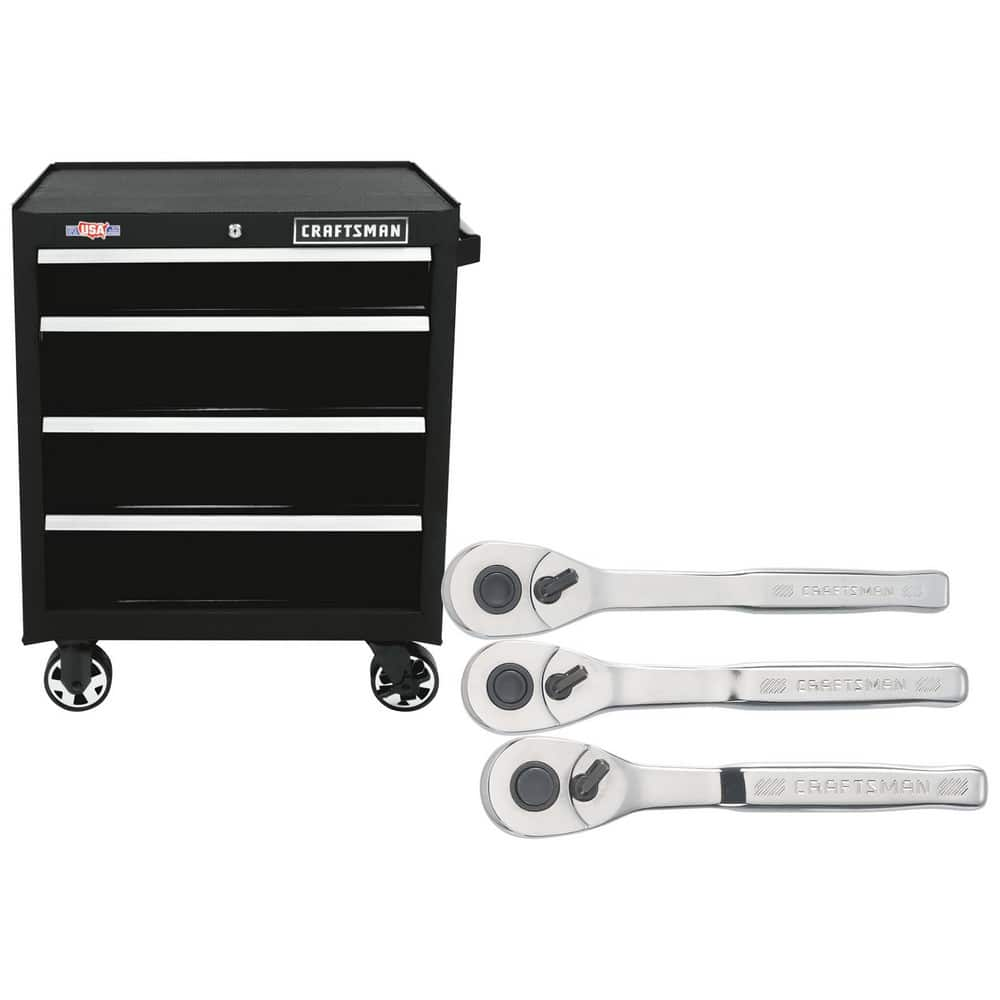 Tool Roller Cabinets; Drawers Range: 2 to 4 Drawers; Overall Weight Capacity: 650 lb; Width Range: 24 to 35.9 in; Drawer Capacity: 100 lb; Depth Range: 18 to 23.9 in; Top Material: Steel; Height Range: 24 to 35.9 in; Color: Red; Black; Overall Depth: 18 i