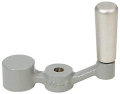 Jergens - 1" Hub Height Crank Handle - 1/4" Bore, 4-11/16" Center to Center, Aluminum - Eagle Tool & Supply