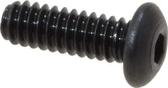 Value Collection - #0-80 UNF Hex Socket Drive, Button Screw - Alloy Steel, Black Oxide Finish, Fully Threaded, 3/16" Length Under Head - Eagle Tool & Supply