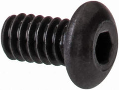 Value Collection - #0-80 UNF Hex Socket Drive, Button Screw - Alloy Steel, Black Oxide Finish, Fully Threaded, 1/8" Length Under Head - Eagle Tool & Supply