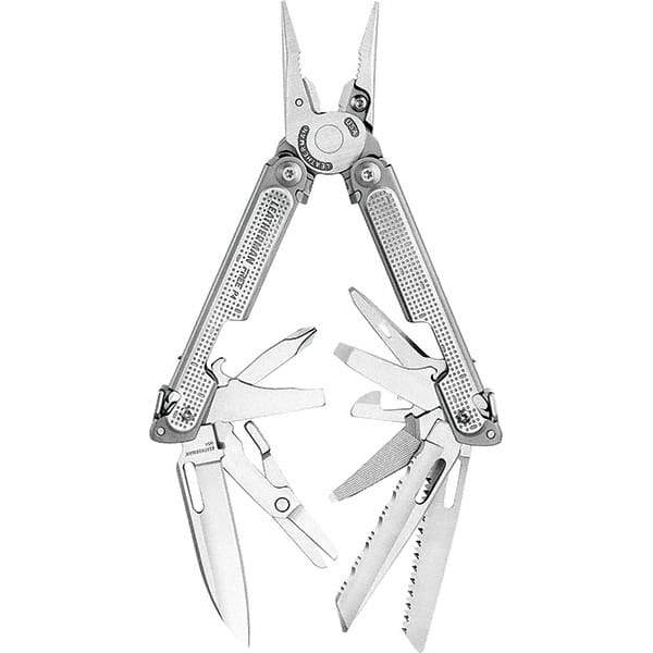 Leatherman - 21 Piece Multi-Tool - Silver, 7" OAL, 4" Closed Length - Eagle Tool & Supply